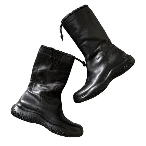 Prada 1999 Runway Mid-Calf Leather Boots - Picture 8 of 9